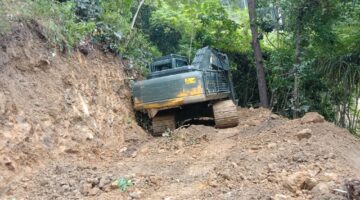 Program TMMD, Jalan Utama Menuju Huntara Kampung Pepelah Dibuka
