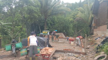 Pembangunan 5 unit RTLH di Kampung Gajah Program TMMD ke-130 Dikerjakan Secara Gotong-royong